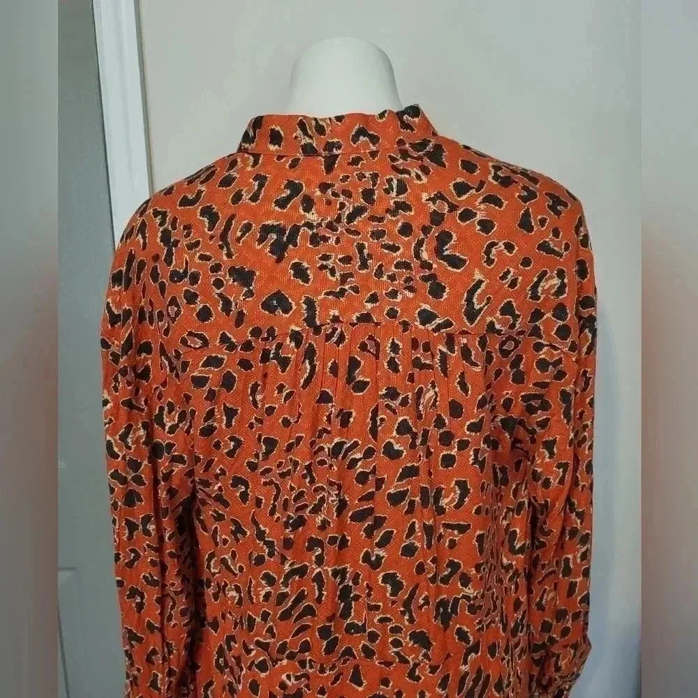 Free People Cest Moi Maxi Animal Print Top/Duster(XS)NWT